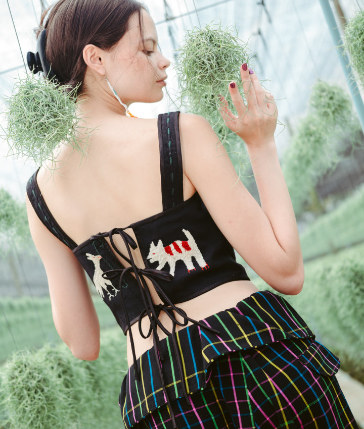 Embroidered Crop Top