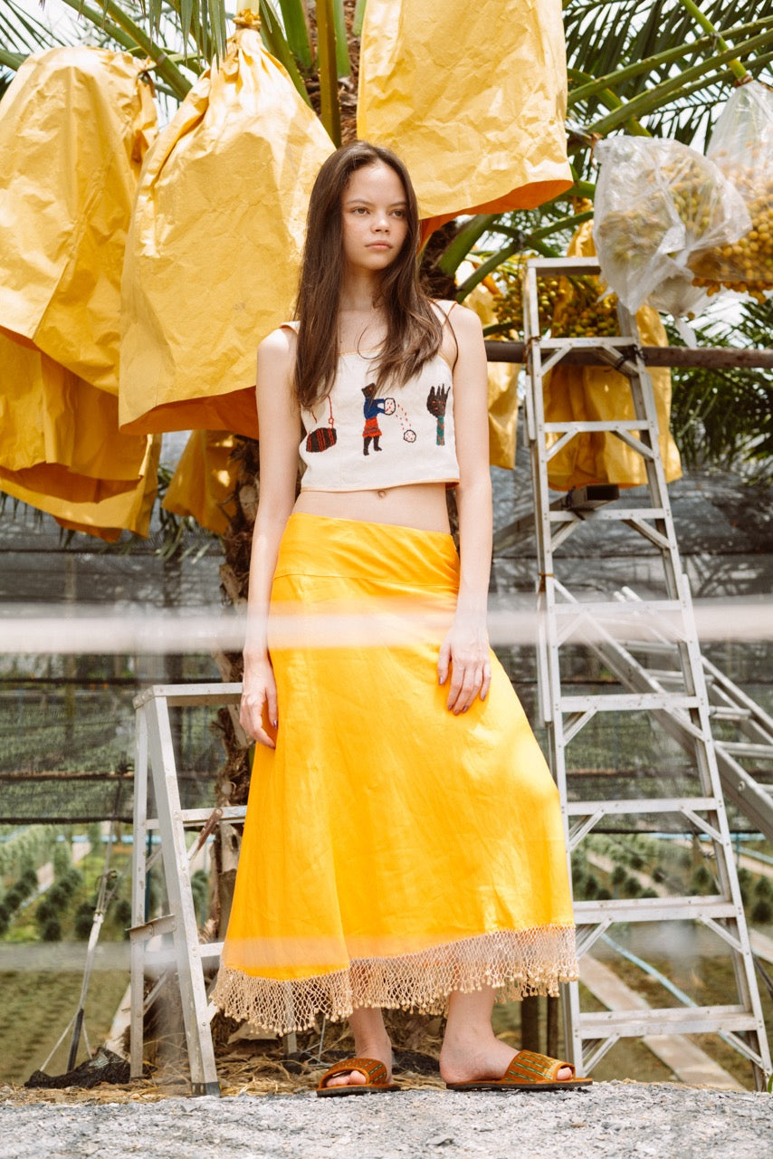 Embroidered Crop Top