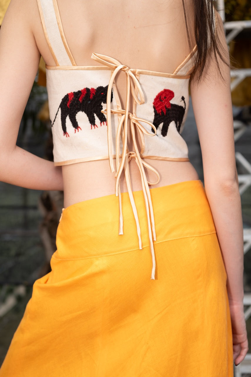Embroidered Crop Top