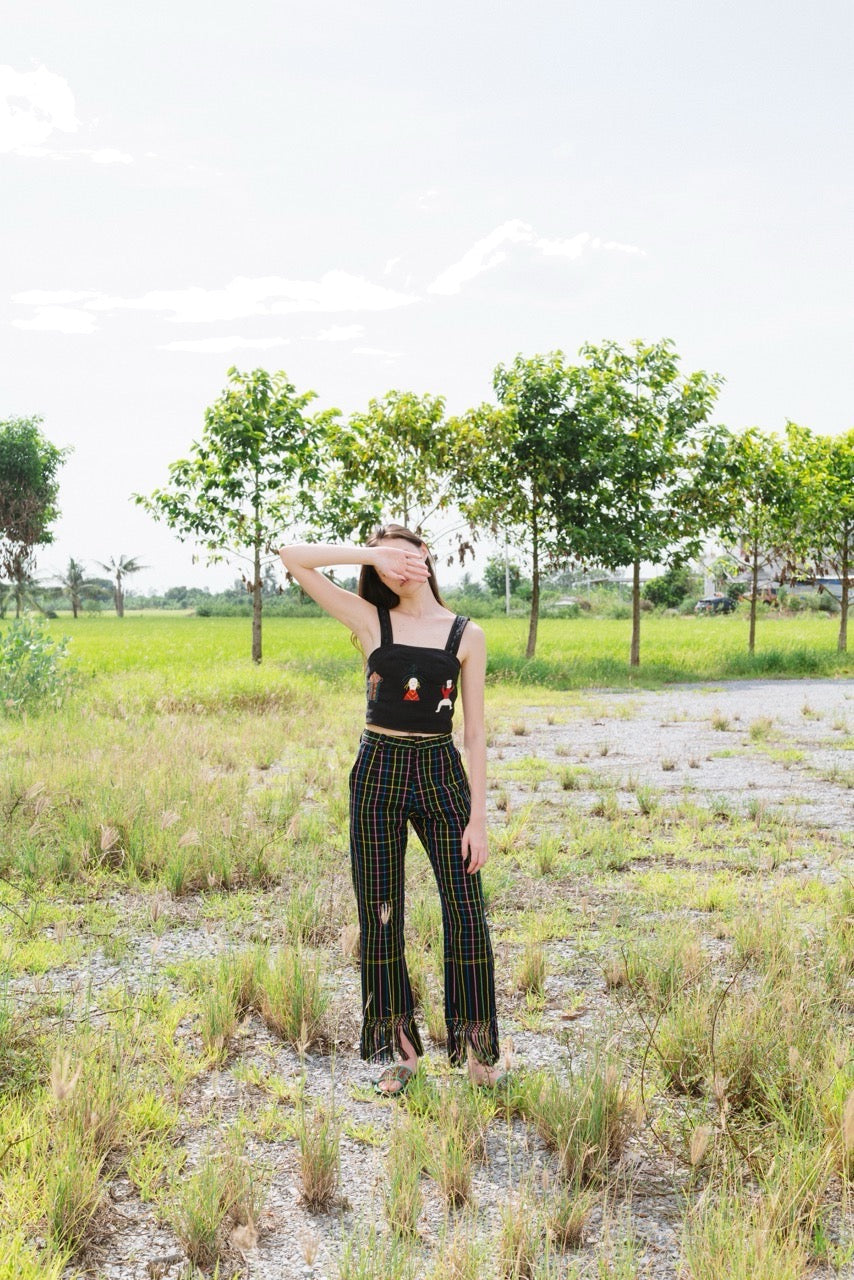 Embroidered Crop Top