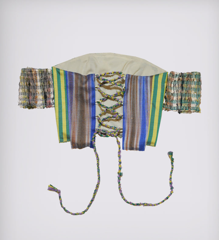 Patched Silk Corset Top