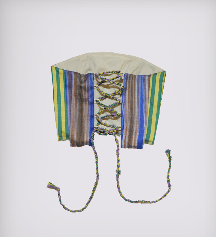 Patched Silk Corset Top